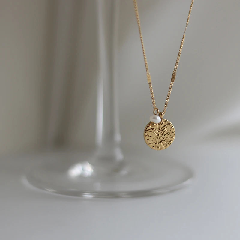 Handmade Freshwater Pearl Gold Necklace - Jeglowstore