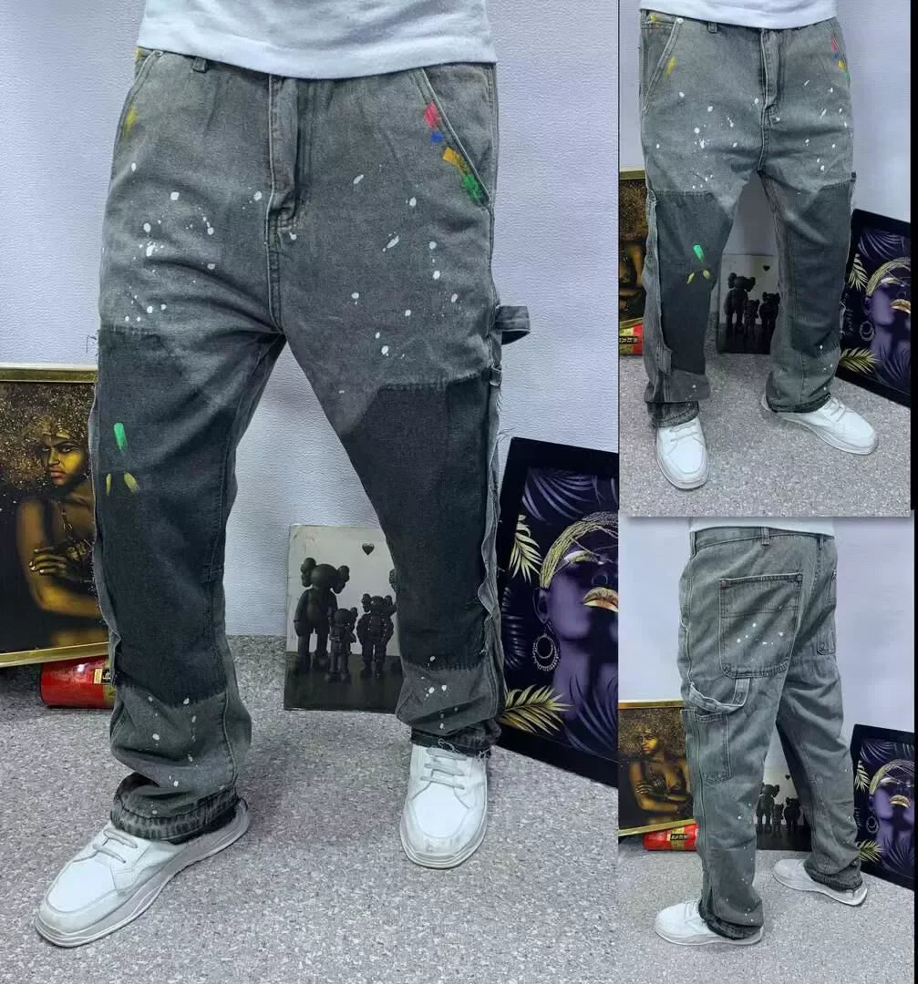 Distressed Vintage Men’s Denim Jeans - Jeglowstore