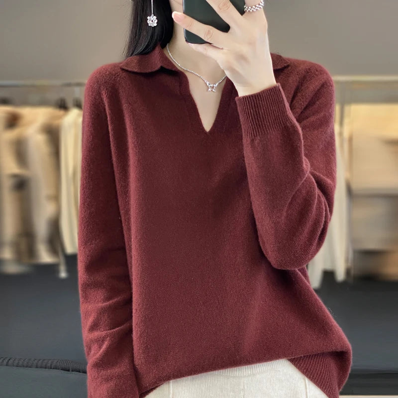 Women’s Loose Fit Wool T shirt - Jeglowstore
