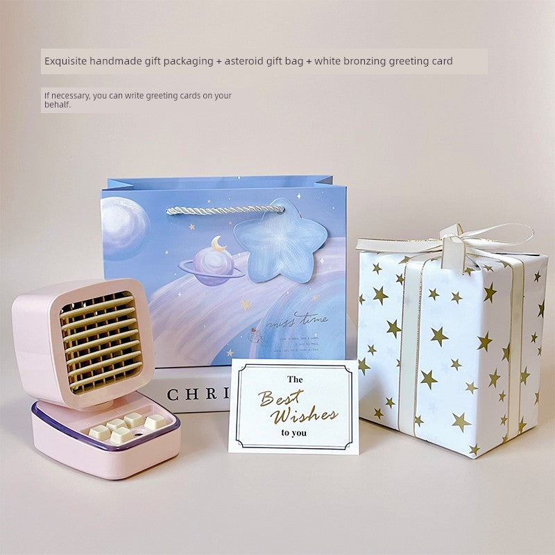 [Immaterial] Retro Game Machine Thermantidote Multi-Color Optional Student Cute Desktop Hydrating Humidifying Fan