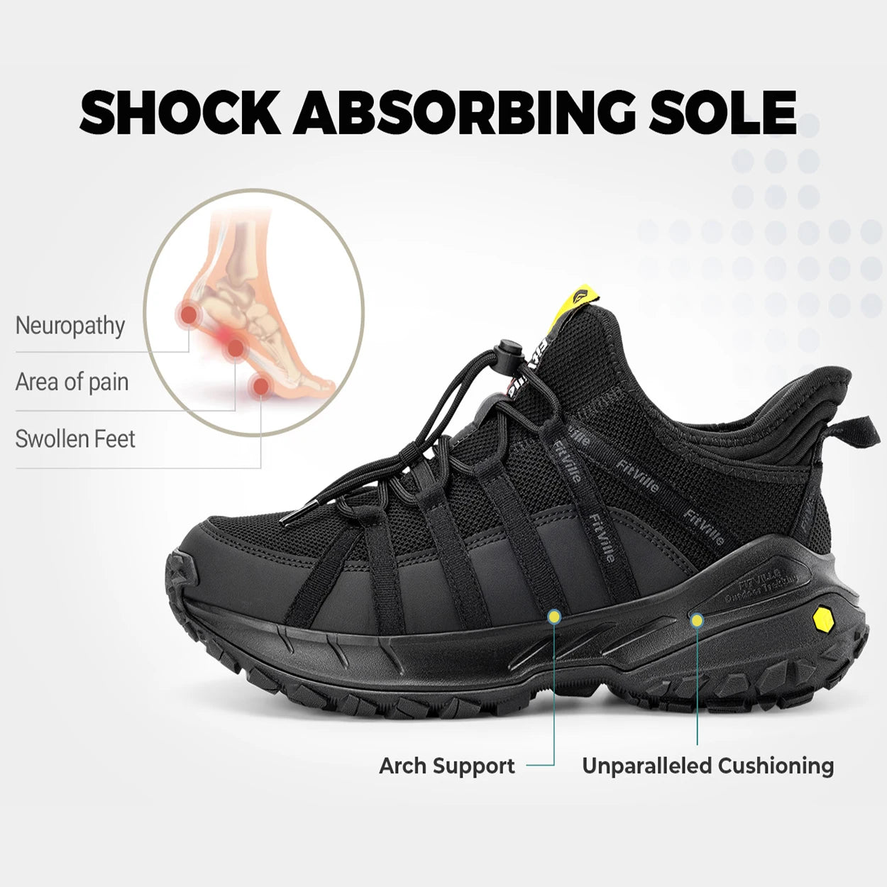FitVille Arch Support Hiking Loafers - Jeglowstore