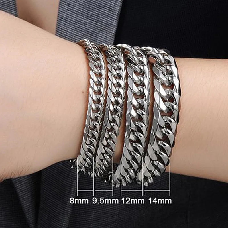 Box Lock Cuban Chain Bracelet - Jeglowstore
