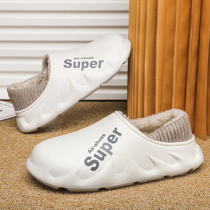 Winter Cotton Plush Indoor Outdoor Slippers - Jeglowstore