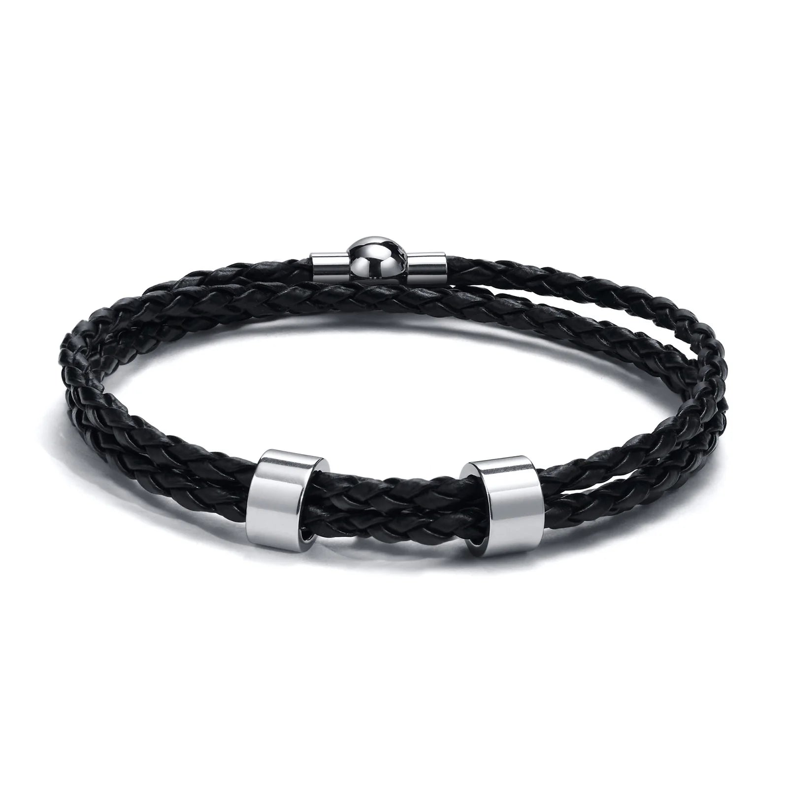 Custom Name Braided Leather Men’s Bracelet - Jeglowstore