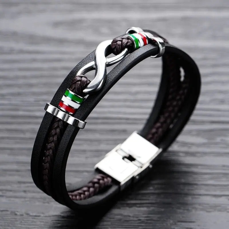 Business Style Leather Men’s Bracelet - Jeglowstore