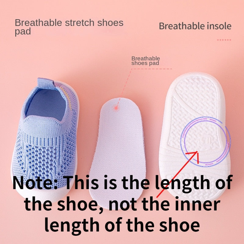 2023 Kids Shoes Casual Breathable Infant Baby Children Girls Boys Mesh Sneakers Soft Bottom Comfortable Non-Slip
