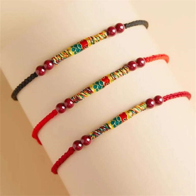 Lucky Koi Red Rope Cinnabar Bracelet