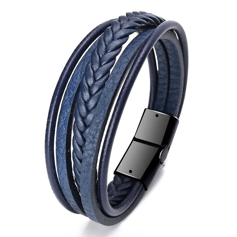 Men’s Handmade Rope Leather Bracelet - Jeglowstore
