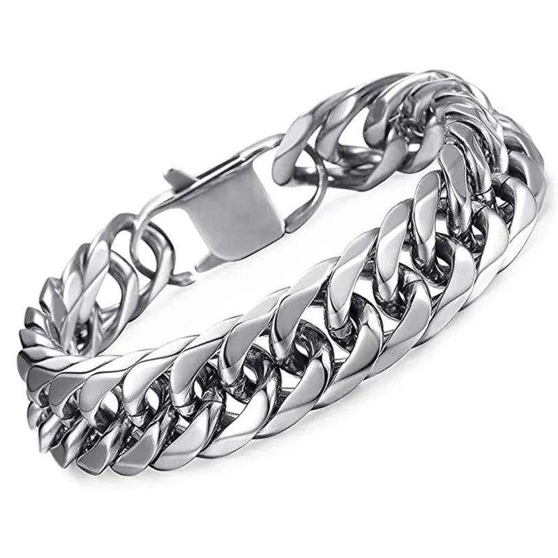 Box Lock Cuban Chain Bracelet - Jeglowstore