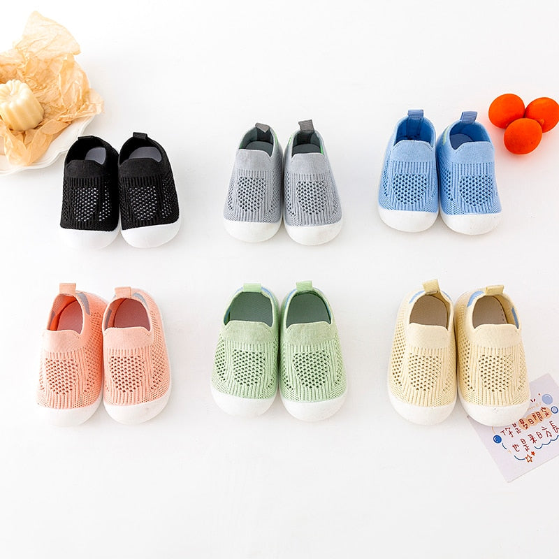 Spring Popular New Baby Shoes Mesh Knit Breathable Kid Girls Boys 0-3T Summer Slip-On Casual Sneakers Toddler Non-Skid Prewalker - Jeglowstore