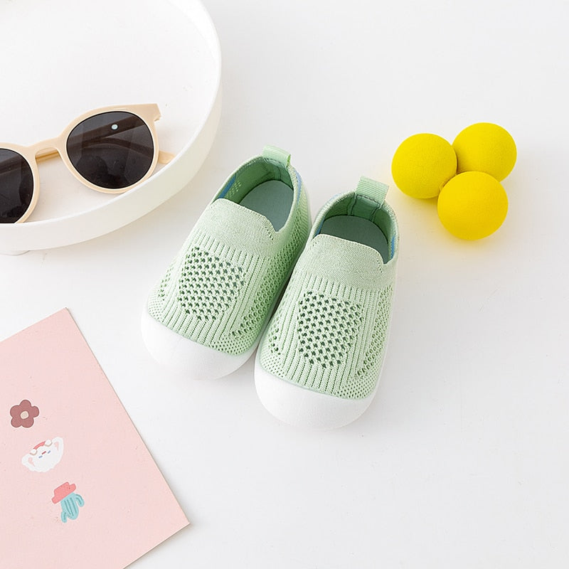 Spring Popular New Baby Shoes Mesh Knit Breathable Kid Girls Boys 0-3T Summer Slip-On Casual Sneakers Toddler Non-Skid Prewalker - Jeglowstore