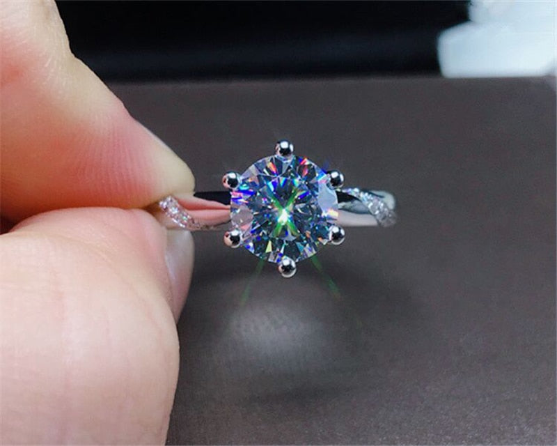 Sell At A Loss! White Gold Color 100% Authentic Tibetan Silver Rings Women Round Cubic Zircon Wedding Fashion Jewelry - Jeglowstore