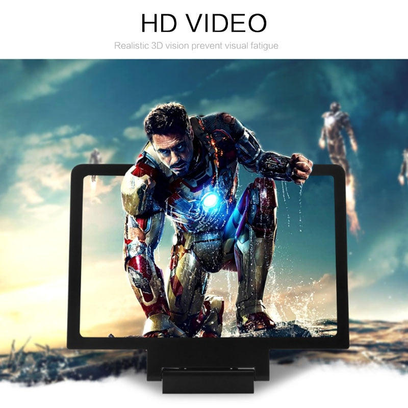 Mobile Phone Screen Amplifier Magnifier Universal 3D Movie Screen Enlarge Vivid Magnifier HD Projector Stand Holder For Phone