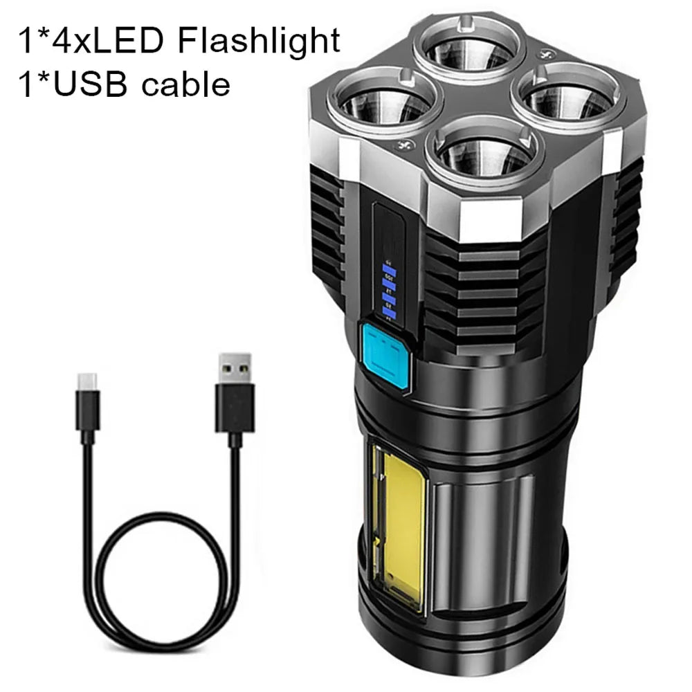 Led Mini Diving Rechargeable High Lumens Torch Long Range Powerful Camping Taschenlampe Linterna Flashlights - Jeglowstore
