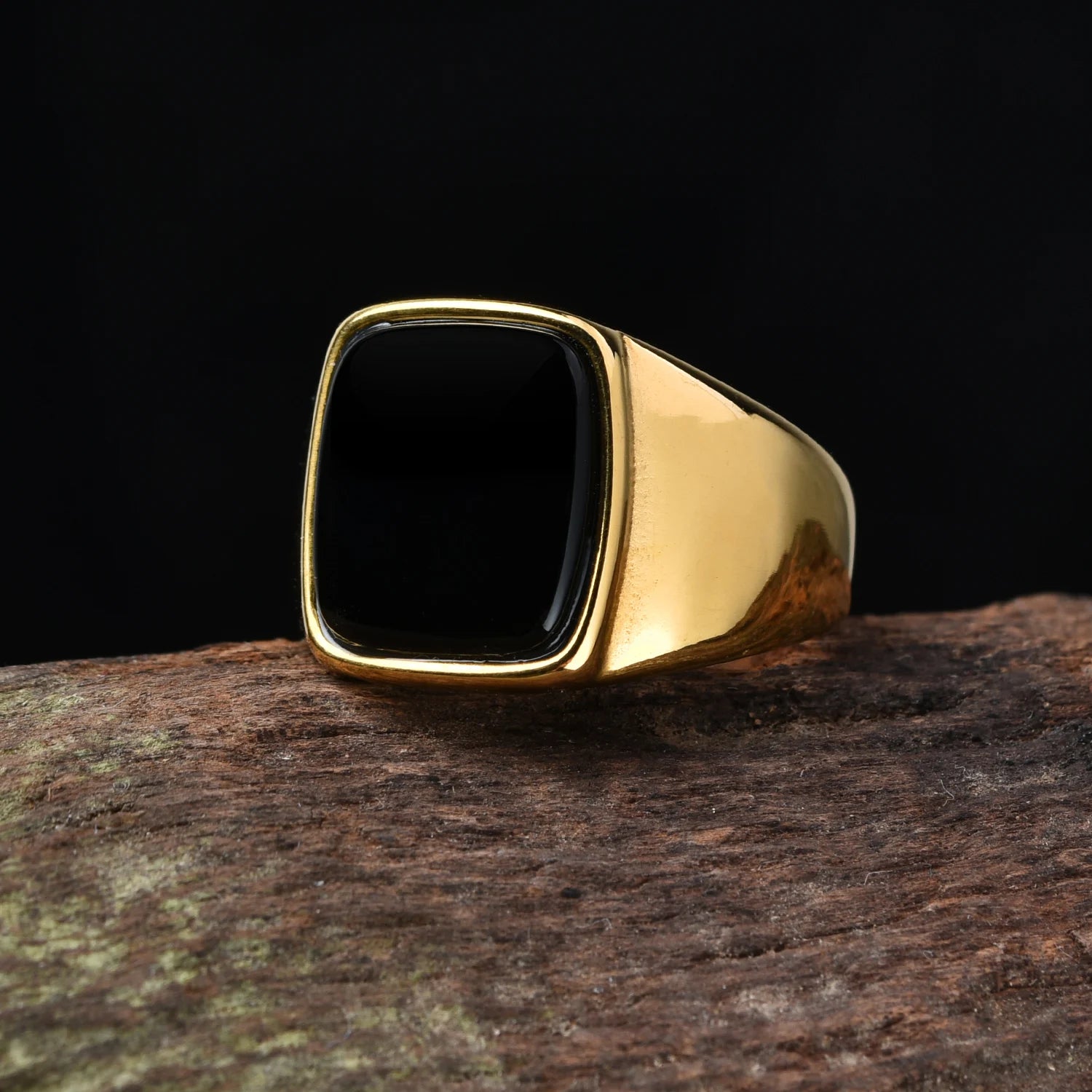 Unisex Stainless Steel Gemstone Ring - Jeglowstore