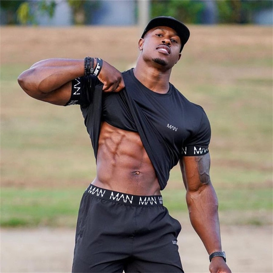 Short-sleeved Gyms Fitness T-shirt