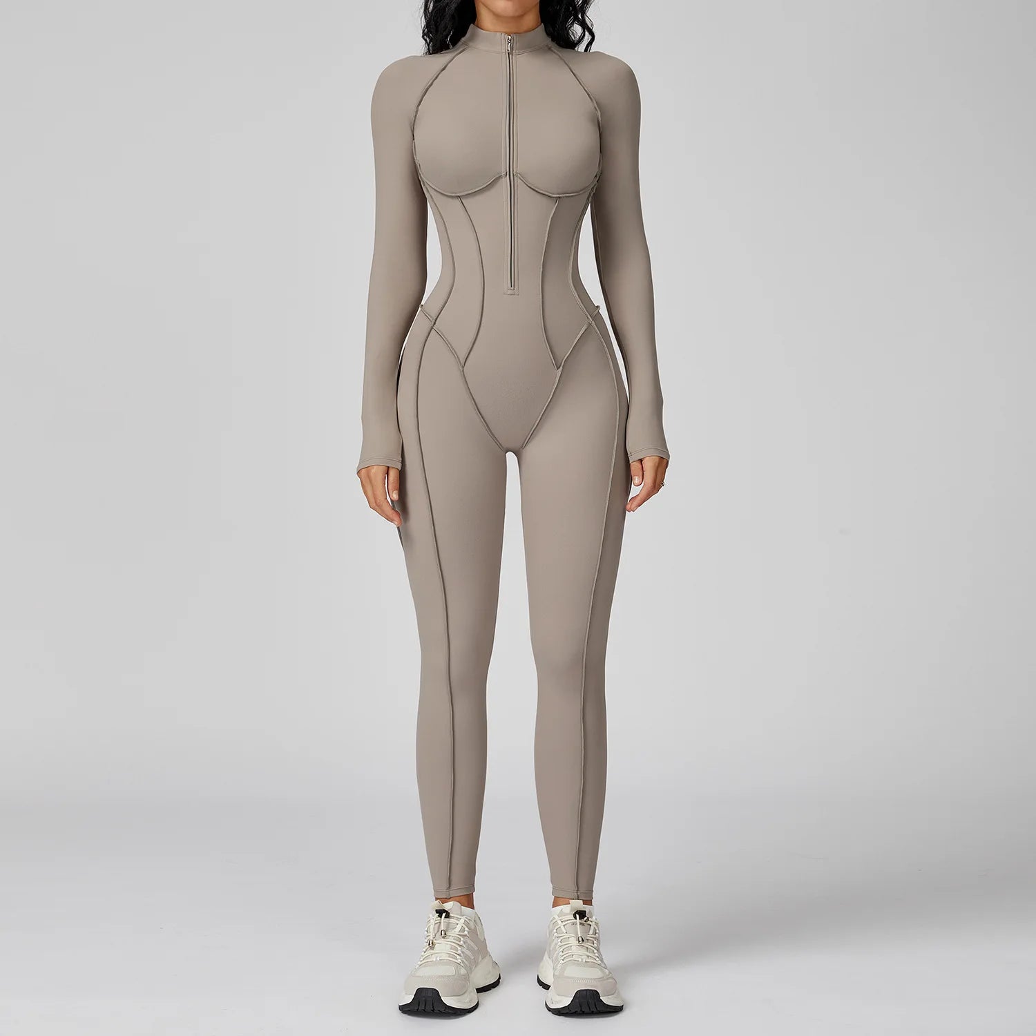 Women’s Long Sleeve Workout Bodysuit High-Intensity Jumpsuit - Jeglowstore