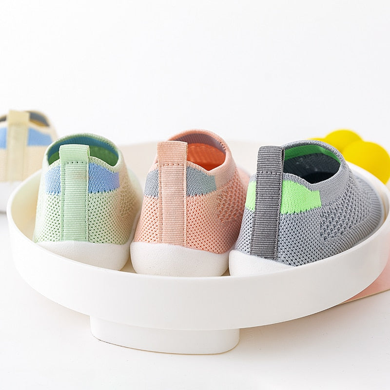 Spring Popular New Baby Shoes Mesh Knit Breathable Kid Girls Boys 0-3T Summer Slip-On Casual Sneakers Toddler Non-Skid Prewalker - Jeglowstore