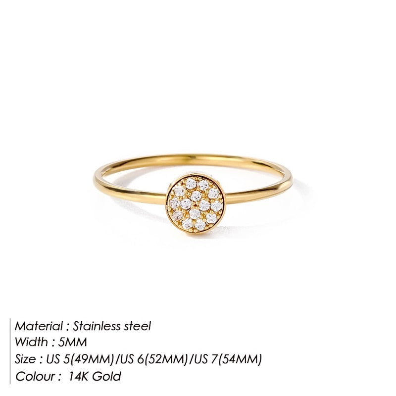 eManco Classic Stainless Steel Rings Gold Color Couple For Women And Men Wedding  Fashion Style Jewelry