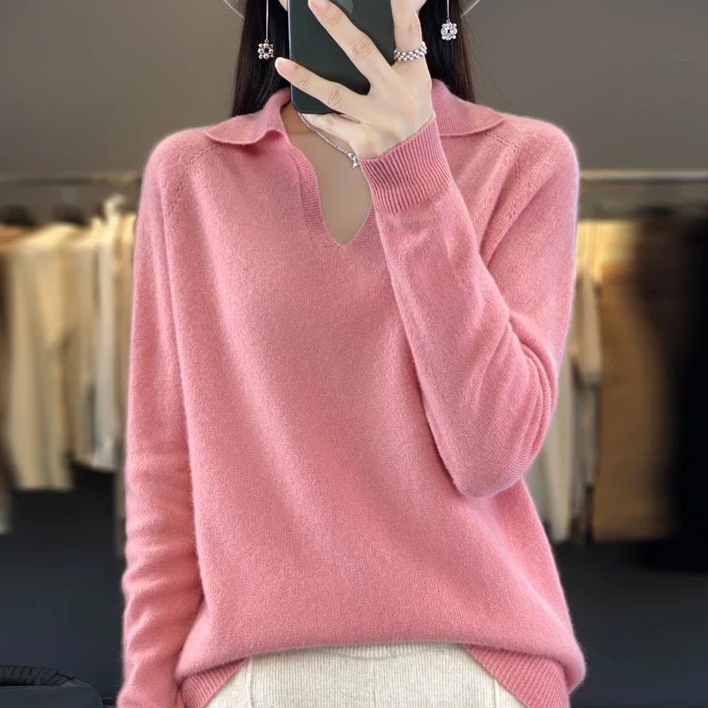 Women’s Loose Fit Wool T shirt - Jeglowstore