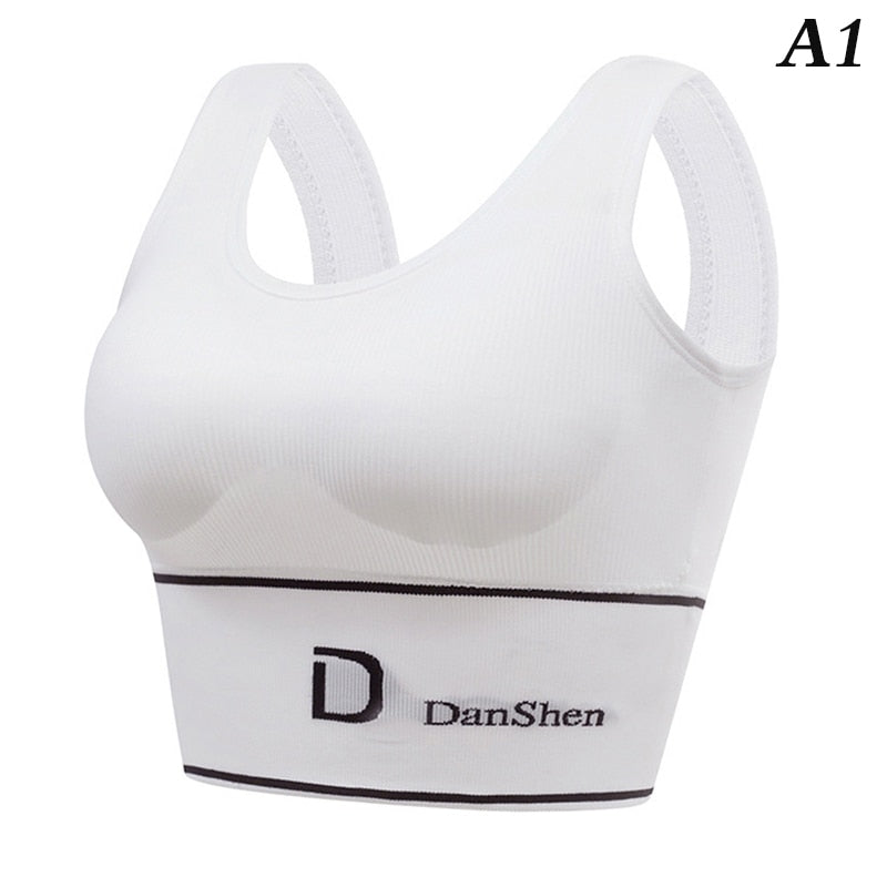 1PC Summer New Style Breathable Inner and Outer Wear Vest Women No Steel Ring Gather Sports Underwear Sport Bra Workout Top