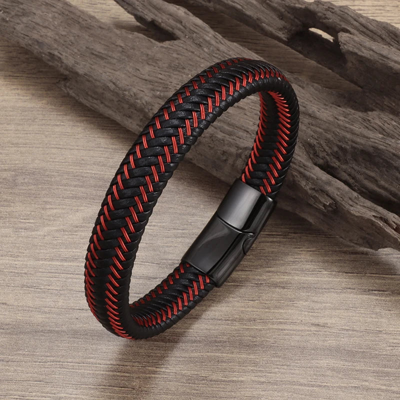 Business Style Leather Men’s Bracelet - Jeglowstore