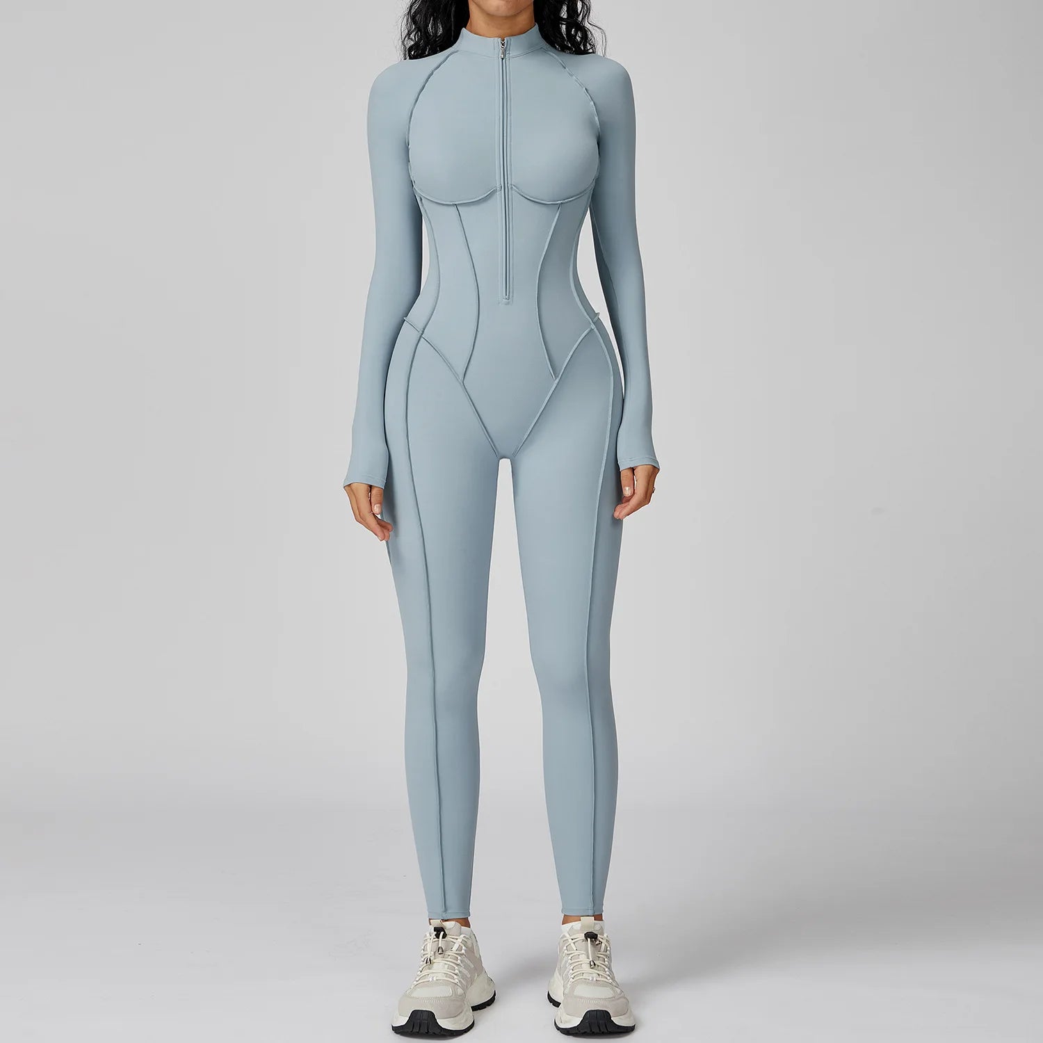 Women’s Long Sleeve Workout Bodysuit High-Intensity Jumpsuit - Jeglowstore