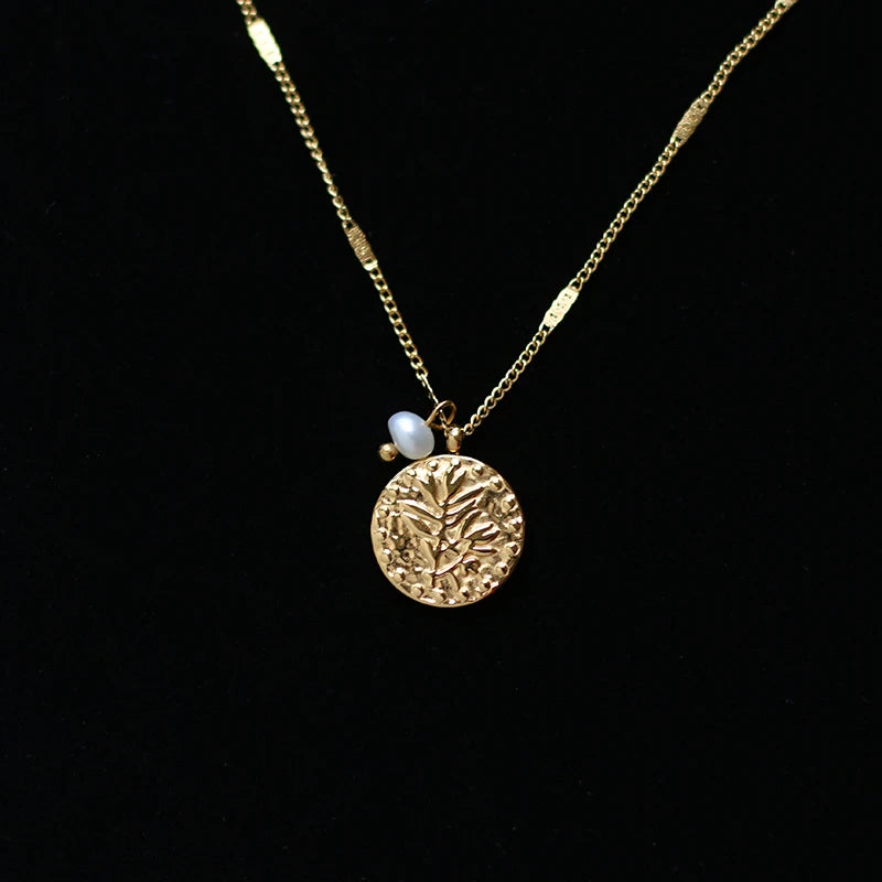 Handmade Freshwater Pearl Gold Necklace - Jeglowstore