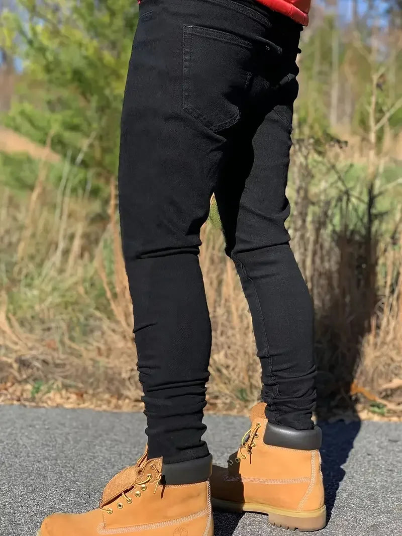 Slim-fit Men'S Washed Jeans - Jeglowstore