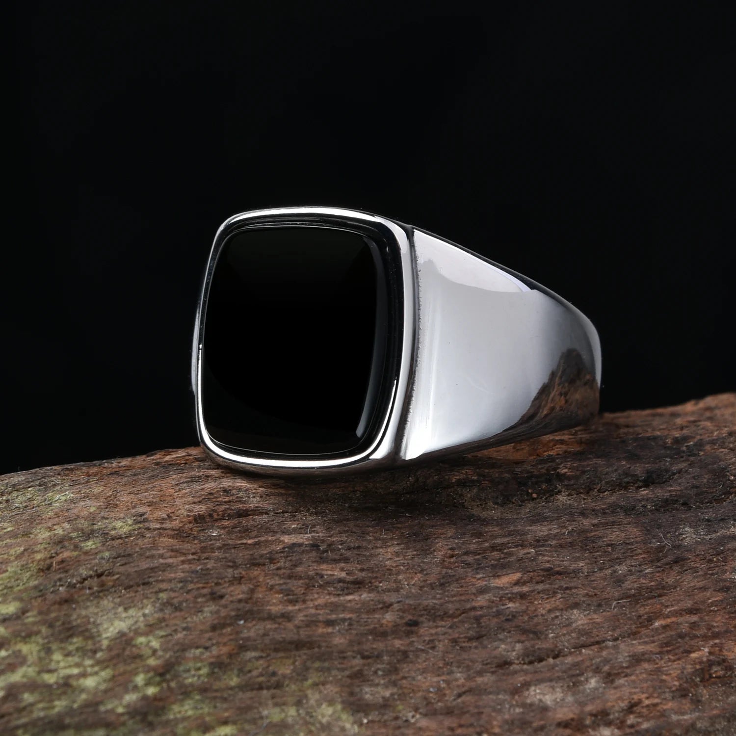 Unisex Stainless Steel Gemstone Ring - Jeglowstore