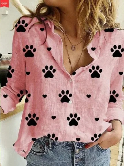 Women’s Spring Autumn Linen Shirt - Jeglowstore