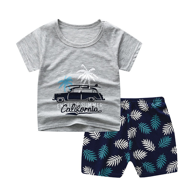 Deisgner Baby Boy Clothes Sport Clothing Tracksuit Active Striped Tshirt +shorts Baseball Football Clothes Toddler Clothing Sets
