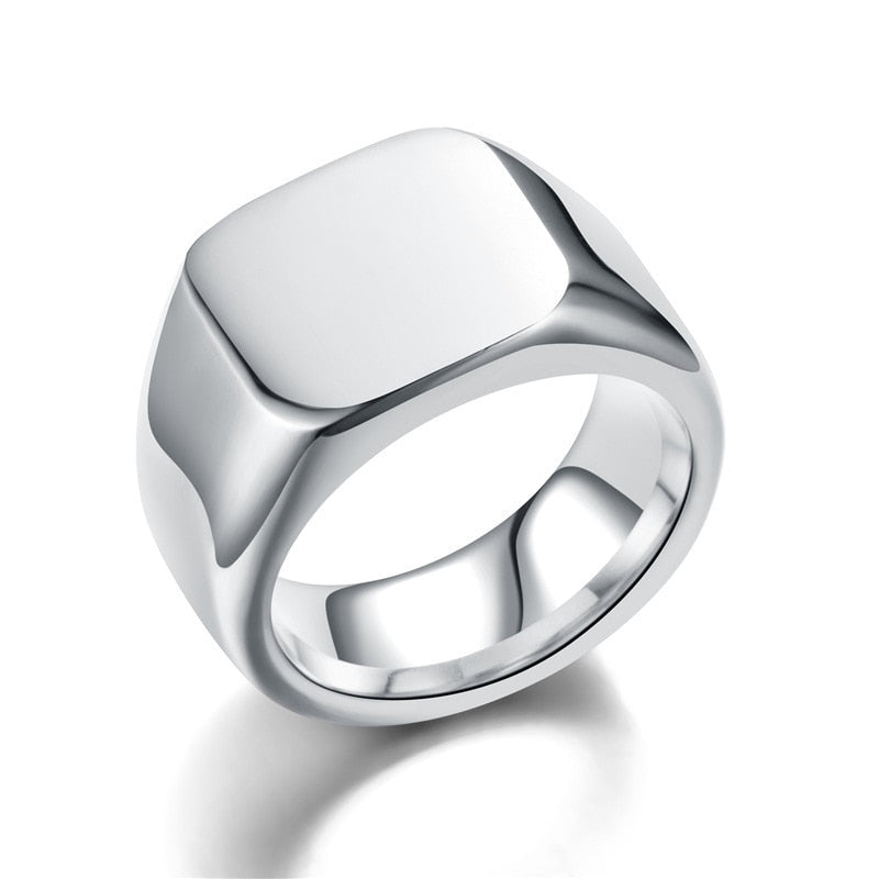 2022 New Classic Glossy Ring Men Temperament Fashion Stainless Steel Round Finger Ring For Men Jewelry Gift