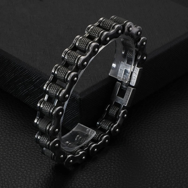 Retro Heavy Stainless Steel Motorcycle Chain Bracelet - Jeglowstore