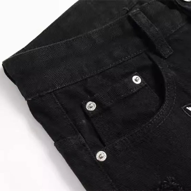 Men’s Vintage Ripped Denim Pants - Jeglowstore