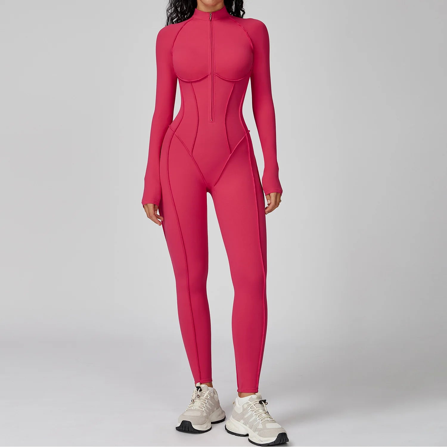 Women’s Long Sleeve Workout Bodysuit High-Intensity Jumpsuit - Jeglowstore