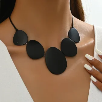 Irregular Round Linked Pendant Necklace - Jeglowstore
