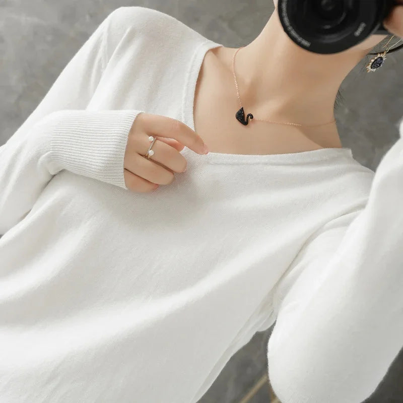 Women’s Cashmere-Style Knit T shirt - Jeglowstore