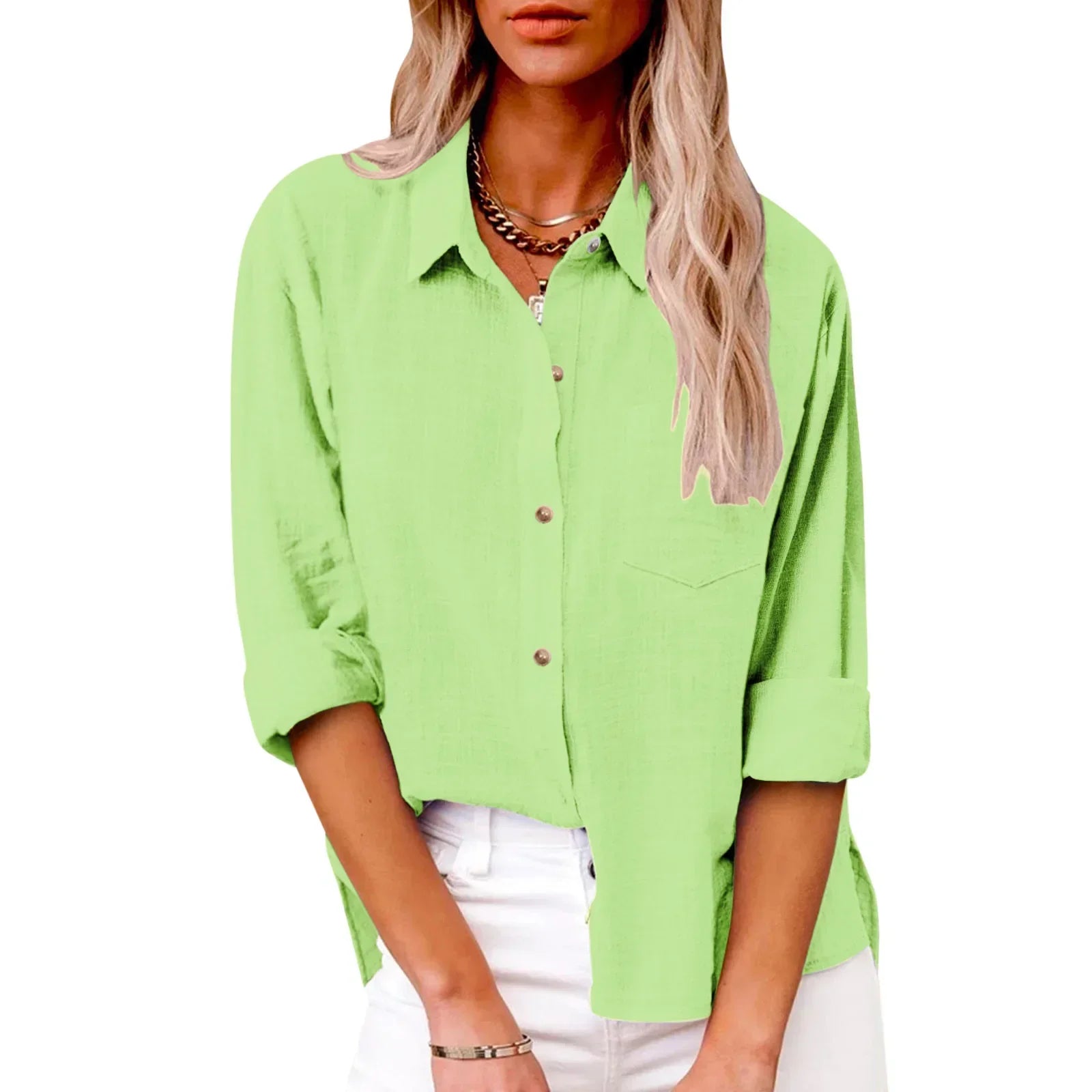 Women’s Solid Casual Long Sleeve - Jeglowstore