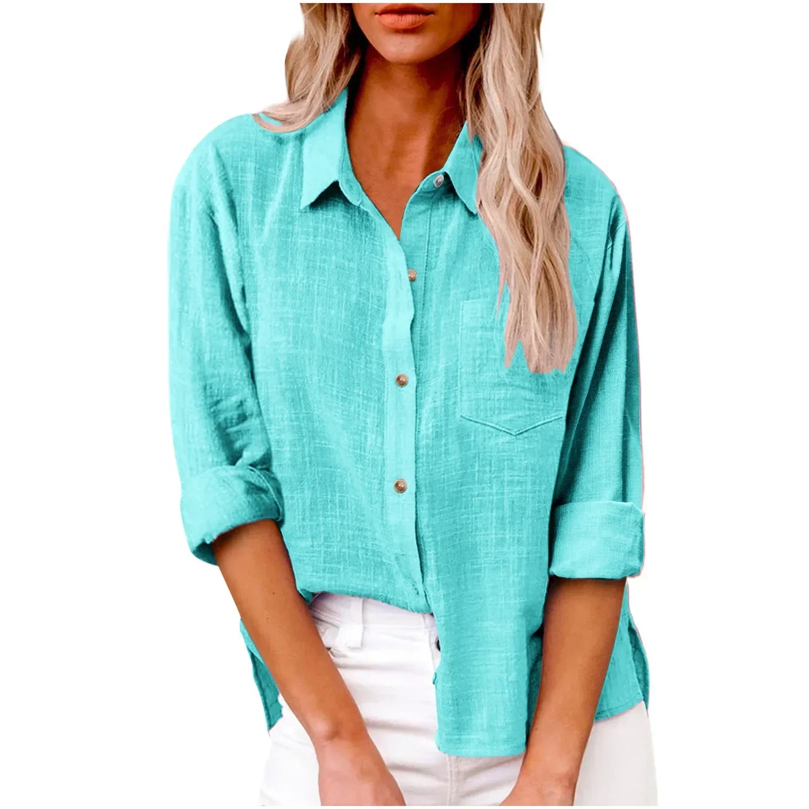 Women’s Solid Casual Long Sleeve - Jeglowstore