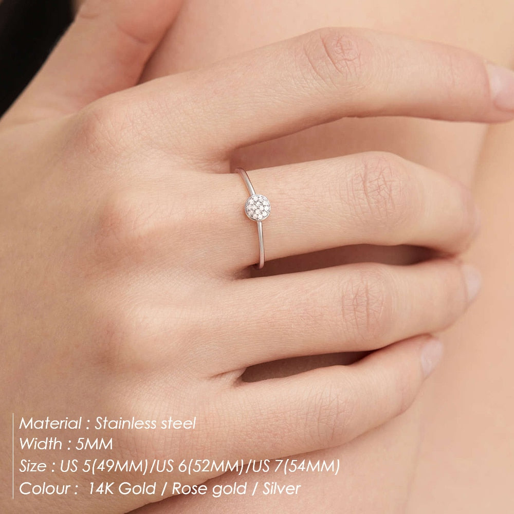 eManco Classic Stainless Steel Rings Gold Color Couple For Women And Men Wedding  Fashion Style Jewelry