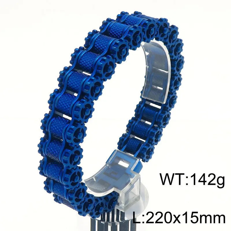 Retro Heavy Stainless Steel Motorcycle Chain Bracelet - Jeglowstore