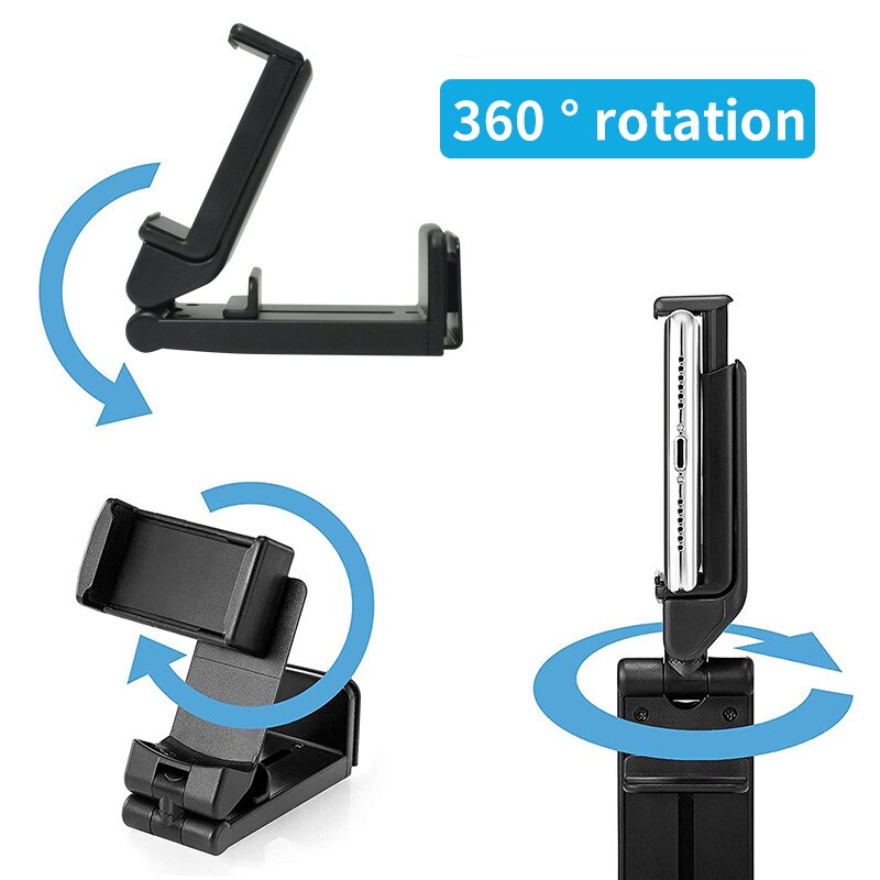 Airplane Phone Holder Portable Travel Stand Desk Flight Foldable Adjustable Rotatable Selfie Holding Train Seat Stand Support