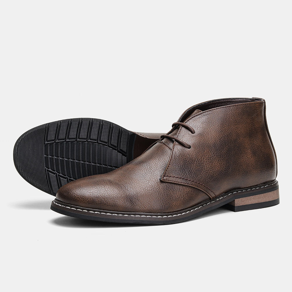 Size 39-46 Retro Desert Boots Brand Men's Leather Boots Comfortable Ankle Boots For Men #KD581
