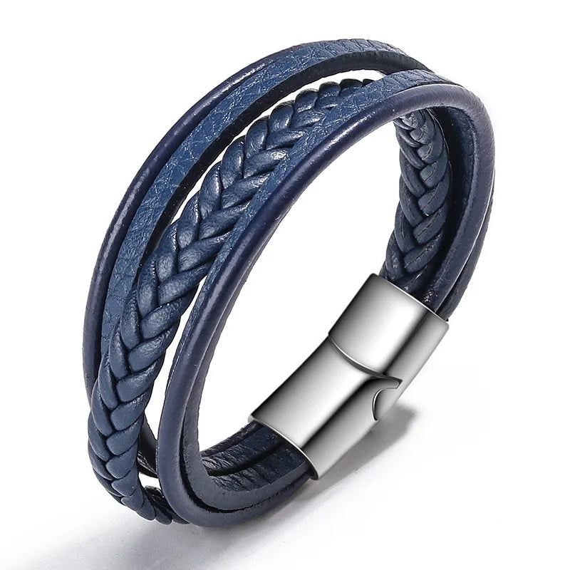 Men’s Handmade Rope Leather Bracelet - Jeglowstore