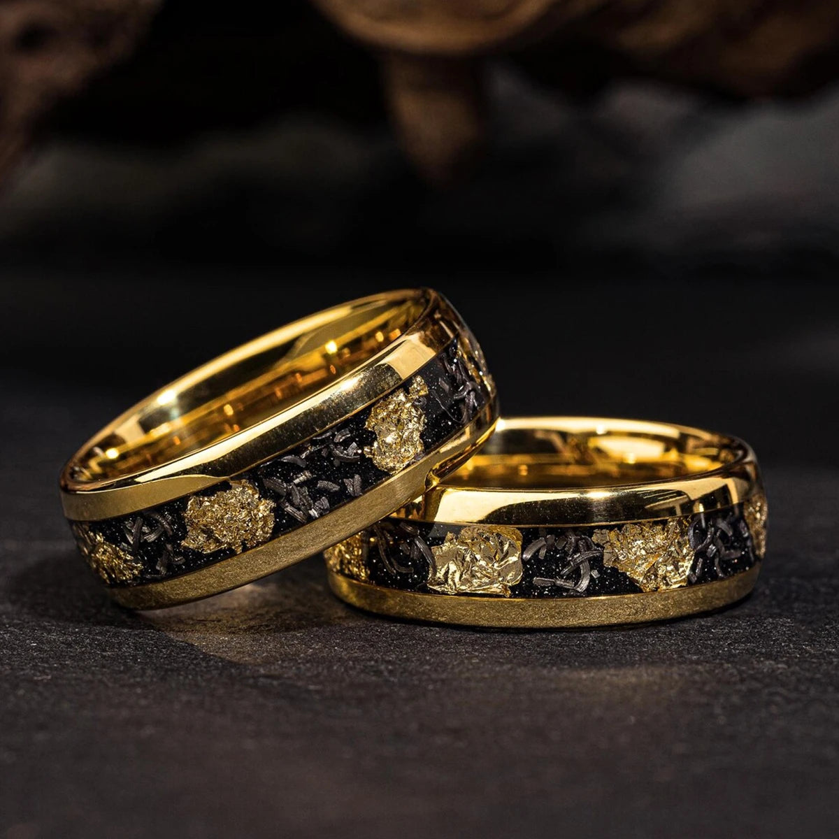 8mm Meteorite Tungsten Wedding Ring - Jeglowstore