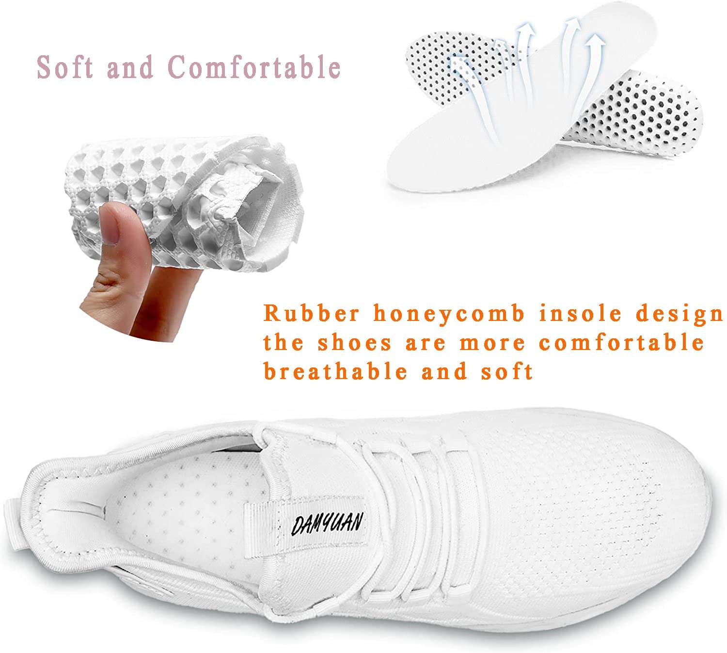 Damyuan Women's Vulcanized Walking Running Shoes Casual Lightweight Tennis Athletic Workout  Sports Breathable Fashion Sneakers - Jeglowstore
