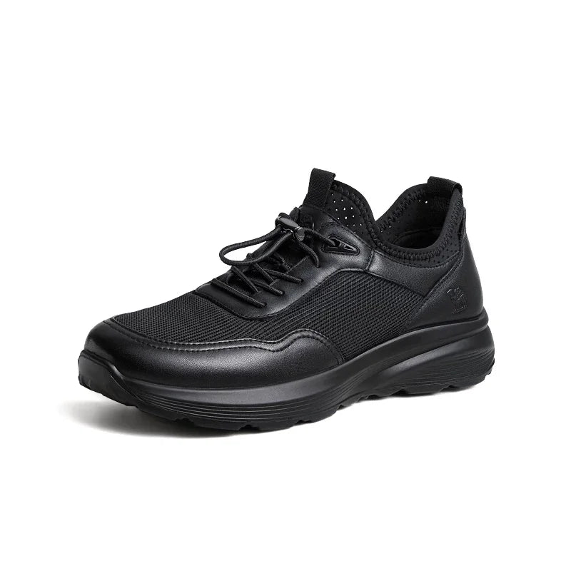 Golden Camel Men's Shoes Winter Velvet Warm Business Casual Sports Leather Shoes Soft Sole Shock Absorption Non-slip Sneakers - Jeglowstore