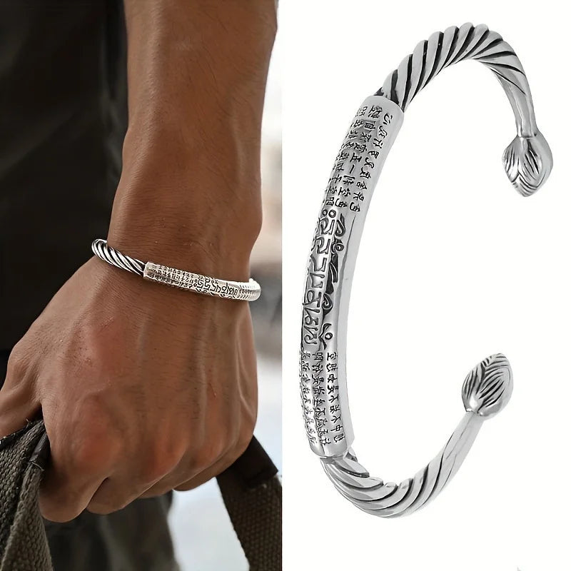 Sterling Silver Woven Leather Bracelet - Jeglowstore