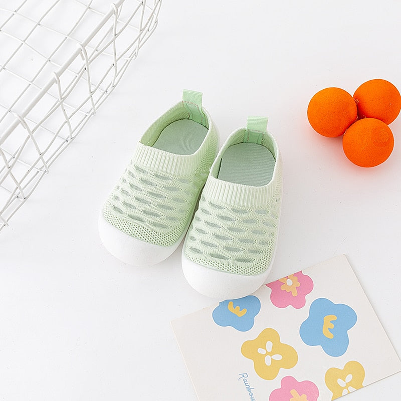 Spring Popular New Baby Shoes Mesh Knit Breathable Kid Girls Boys 0-3T Summer Slip-On Casual Sneakers Toddler Non-Skid Prewalker - Jeglowstore